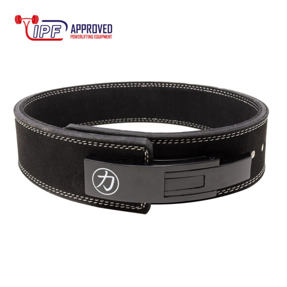 Narrow 7.6cm Black Lever Belt, 10mm - IPF Approved