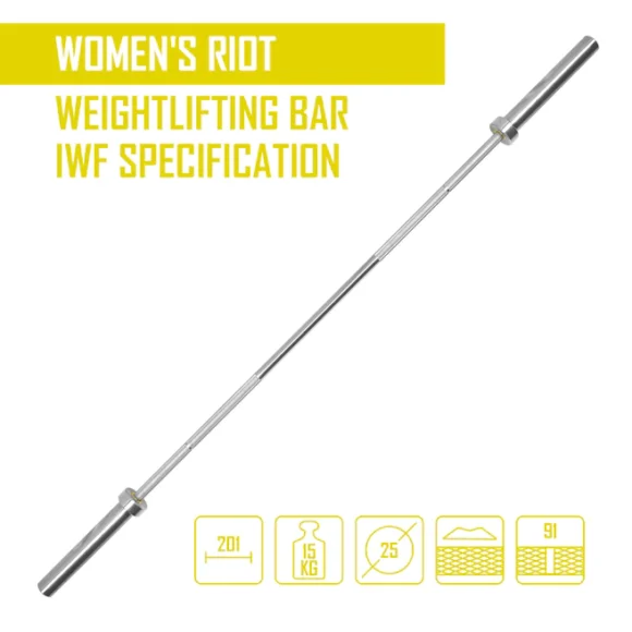 Riot Weightlifting Bar - Women's 15kg specs