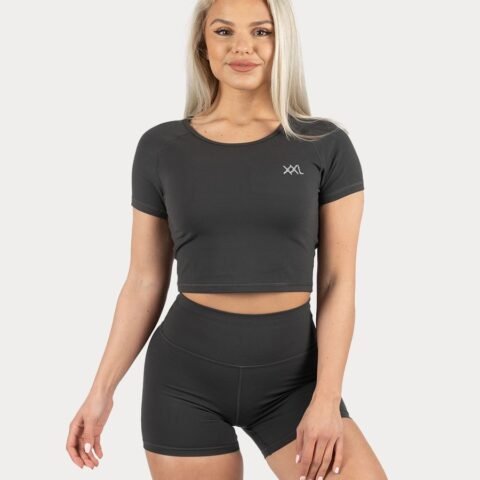 remotion crop top dark grey