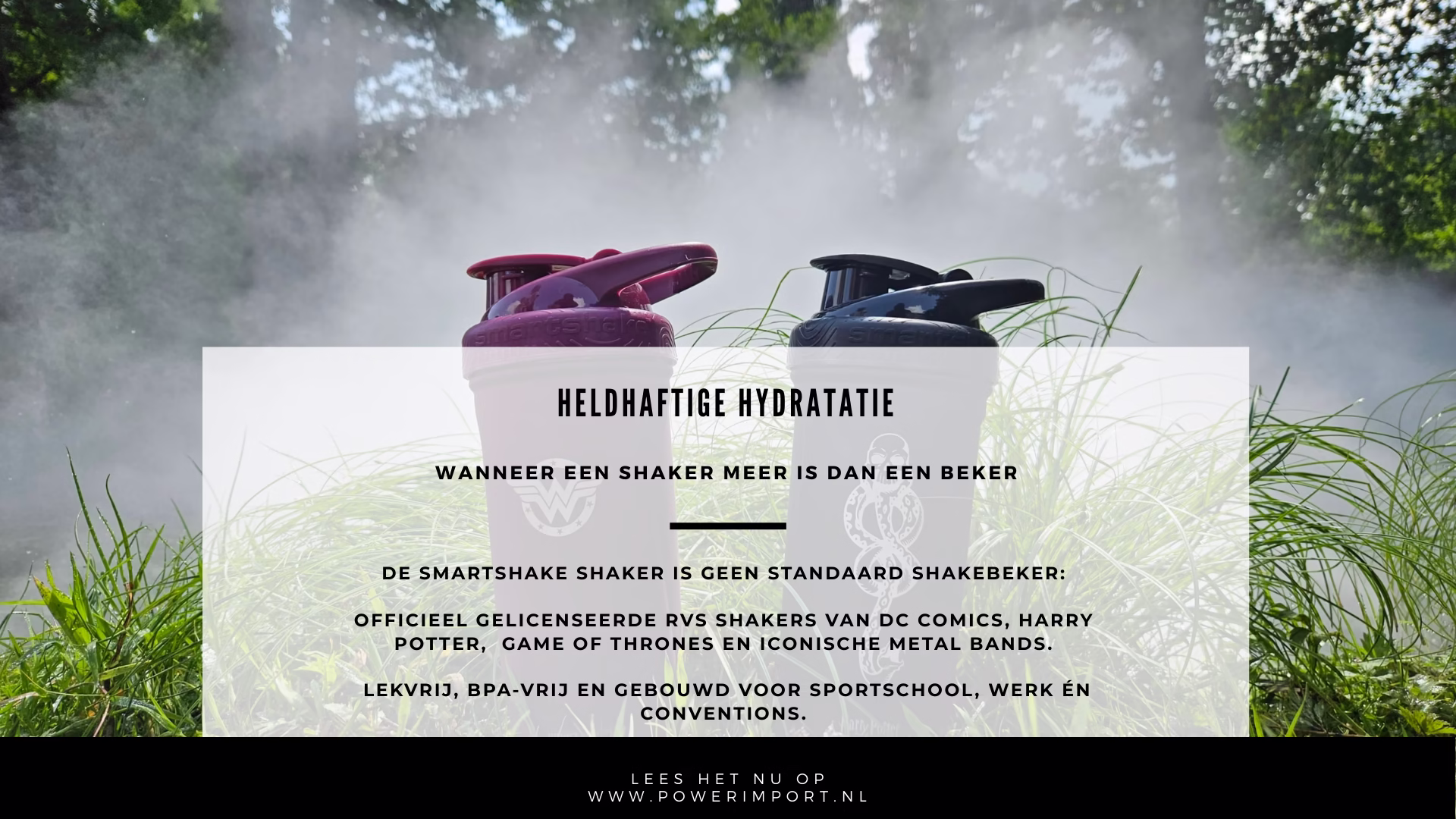 Homepagina Smartshake shaker flessen met fandom designs voor fitness en hydratatie