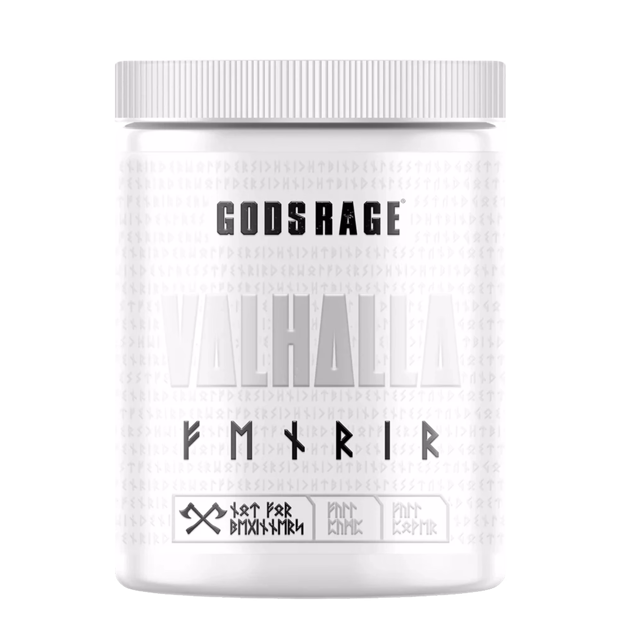 Witte verpakking van Gods Rage Valhalla Fenrir White Pump, voorzijde.