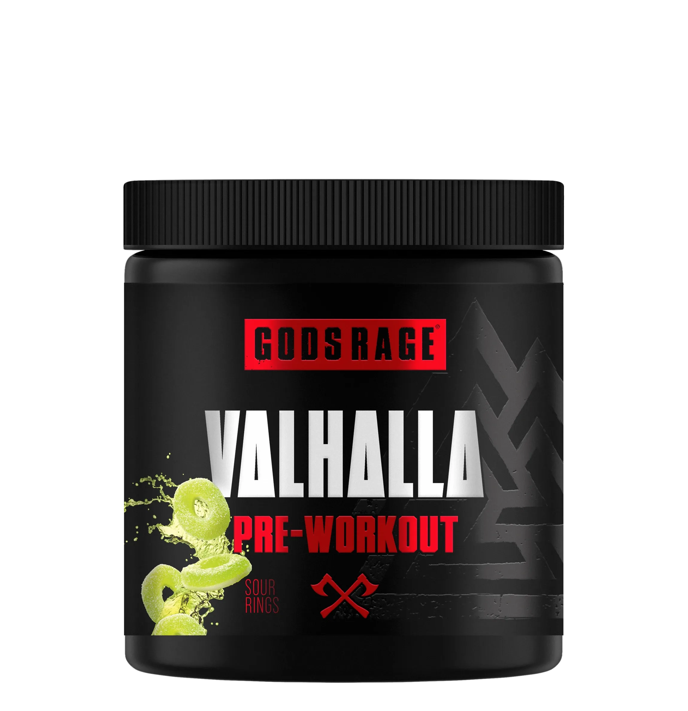 Gods Rage Valhalla pre-workout – 400 g Gods Rage Valhalla pre-workout Sour Apple Rings – 400 g